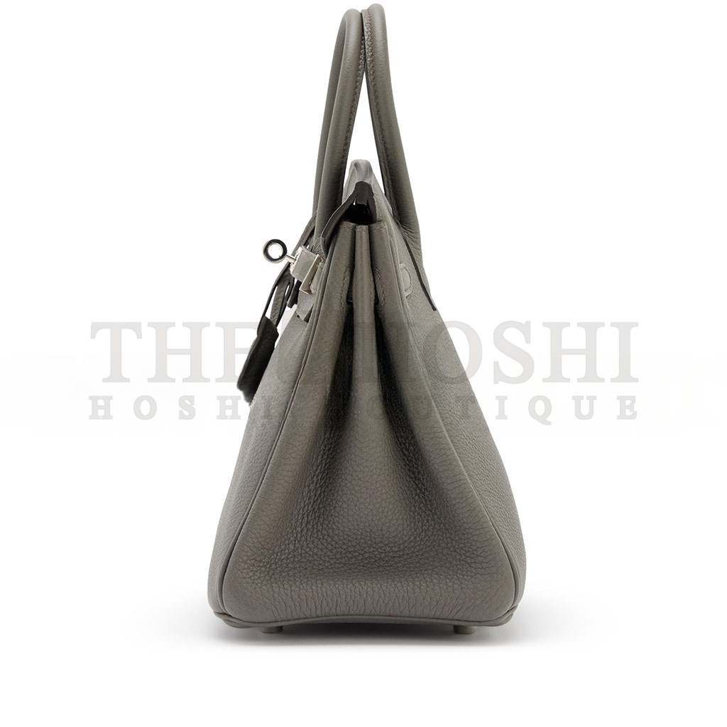 H**me5 BIRKIN 25 TOGO LEATHER PEWTER GREY SILVER BUCKLE BAG BK258FTGSS (25*20*13cm) Master Quality